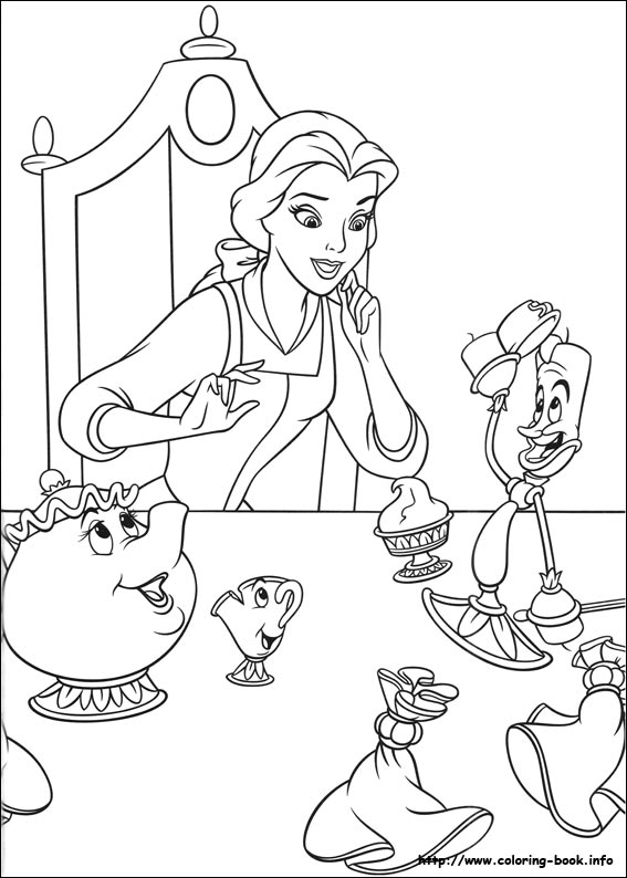 Beauty and the Beast coloring picture